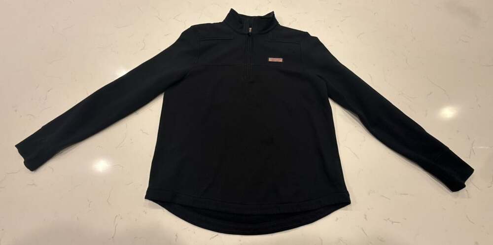 Vineyard Vines Shep Shirt Size S Black Half Zip Pullover Sweatshirt